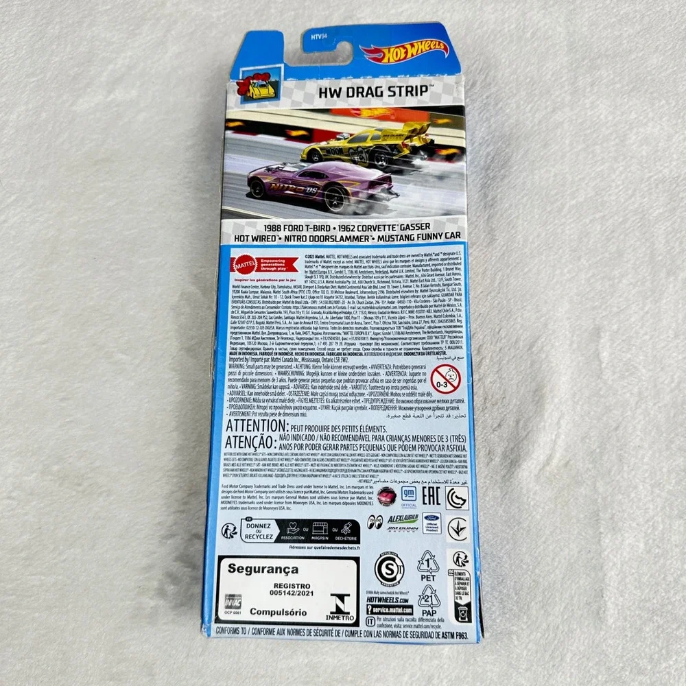Hot Wheels HW Drag Strip‎ 5-Pack 1988 Ford T-Bird 62 Corvette Mustang Funny Car